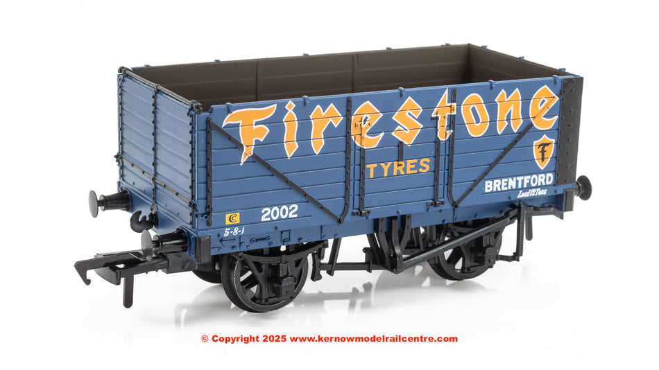 37-082B Bachmann 7 Plank End Door Wagon 'Firestone Tyres' Blue