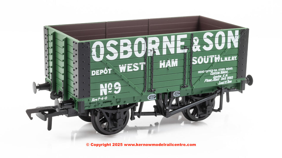 37-156A Bachmann 8 Plank Fixed End Wagon 'Osborne & Son' Green