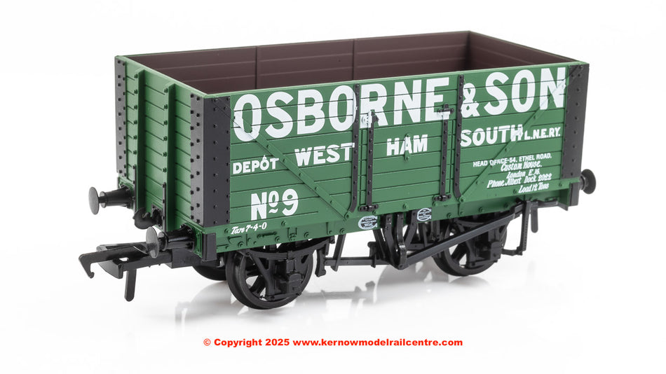 37-156A Bachmann 8 Plank Fixed End Wagon 'Osborne & Son' Green