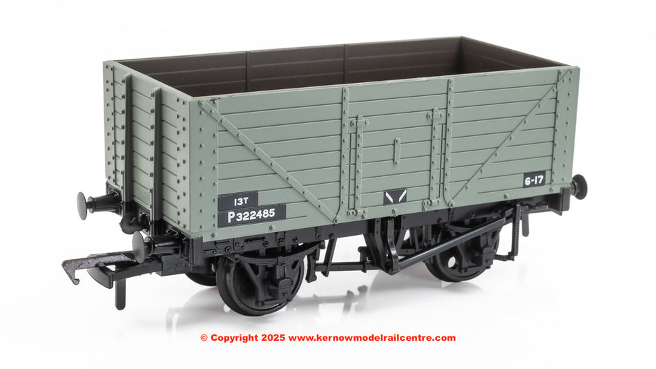 37-158D Bachmann 8 Plank Fixed End Wagon BR Grey (Early)