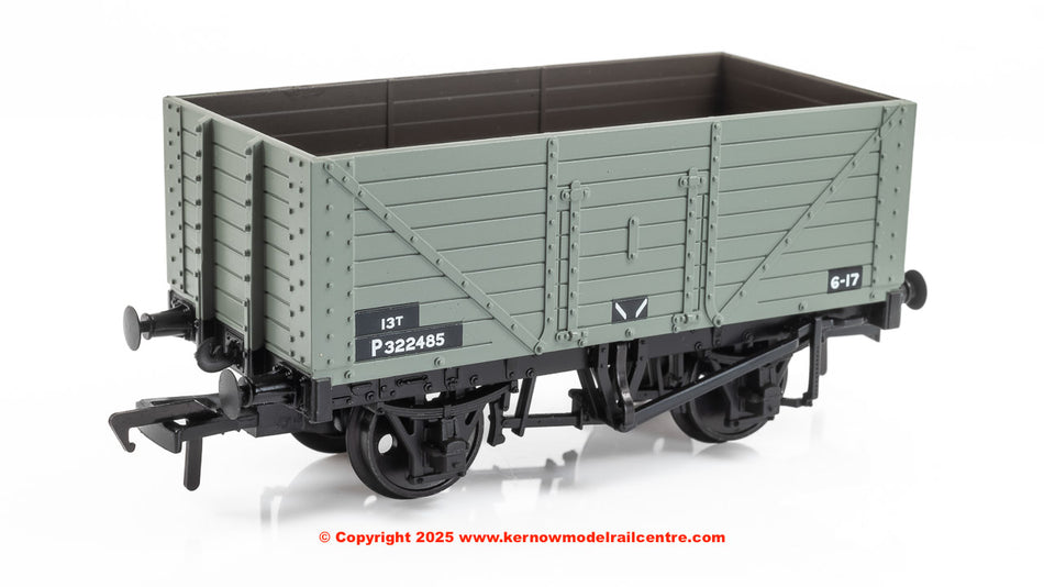 37-158D Bachmann 8 Plank Fixed End Wagon BR Grey (Early)