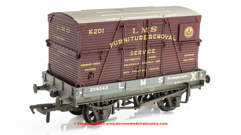 37-482A Bachmann 1 Plank Wagon LMS Grey Furniture Removal