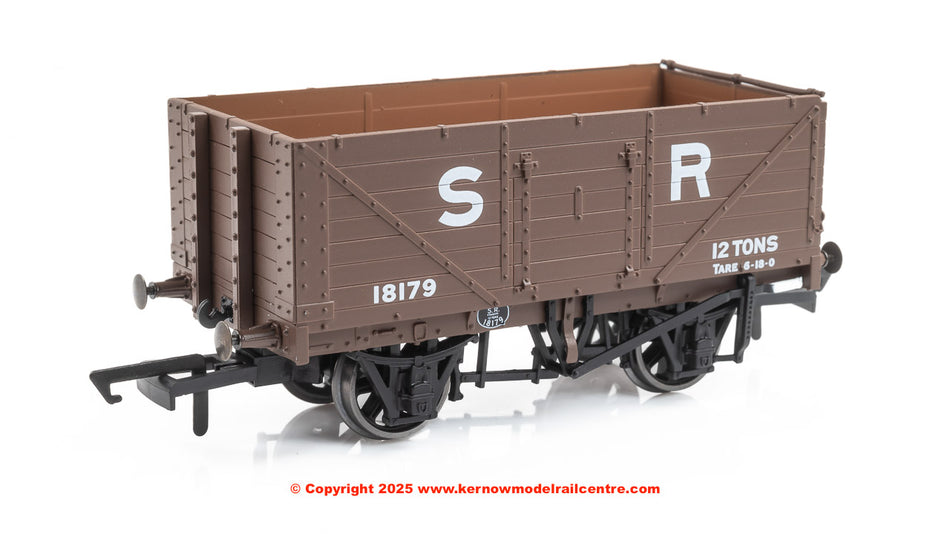 OR76MW7035 Oxford Rail 7 Plank Wagon number 18179 - SR Brown