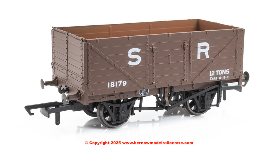 OR76MW7035 Oxford Rail 7 Plank Wagon number 18179 - SR Brown