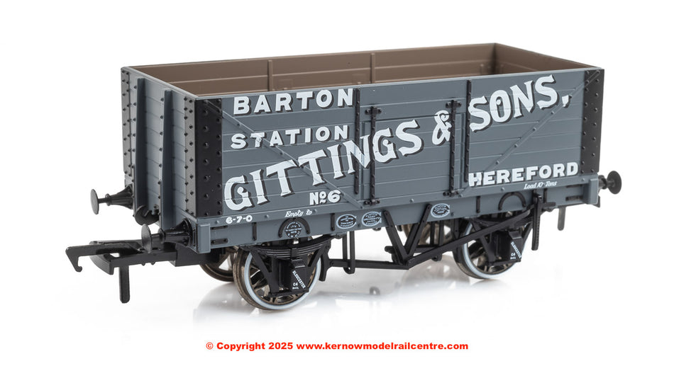 967424 Rapido RCH 7 Plank Wagon Gittings & Sons No.6