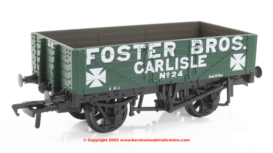 37-063A Bachmann 5 Plank Wagon Wooden Floor 'Foster Bros.' Green