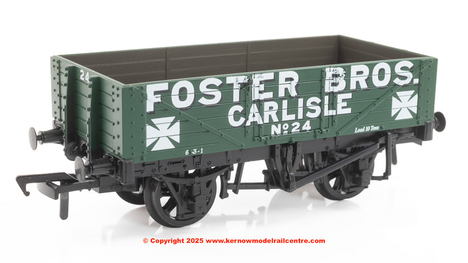 37-063A Bachmann 5 Plank Wagon Wooden Floor 'Foster Bros.' Green
