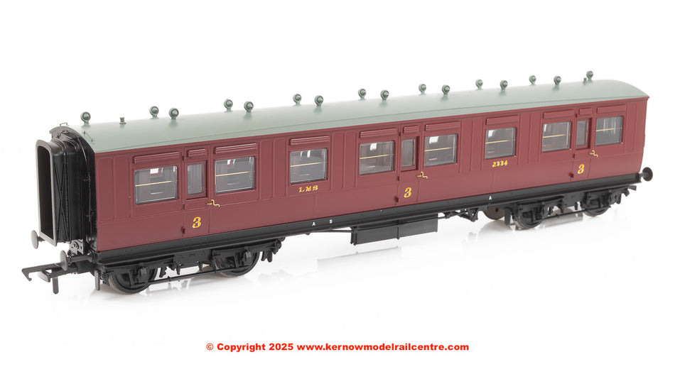 39-873A Bachmann LNWR 50ft Arc Roof Third Corridor LMS Crimson