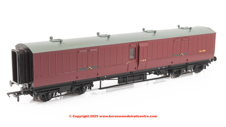 39-893 Bachmann LNWR 50ft Arc Roof Full Brake LMS Crimson Lake