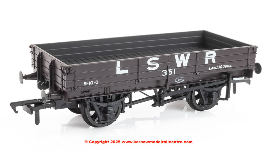 37-940A Bachmann 3 Plank Wagon number 351 - LSWR Brown