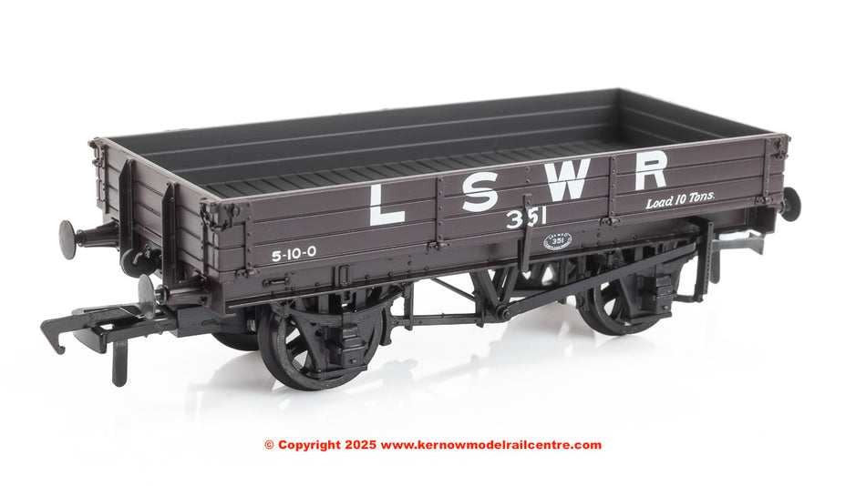 37-940A Bachmann 3 Plank Wagon number 351 - LSWR Brown