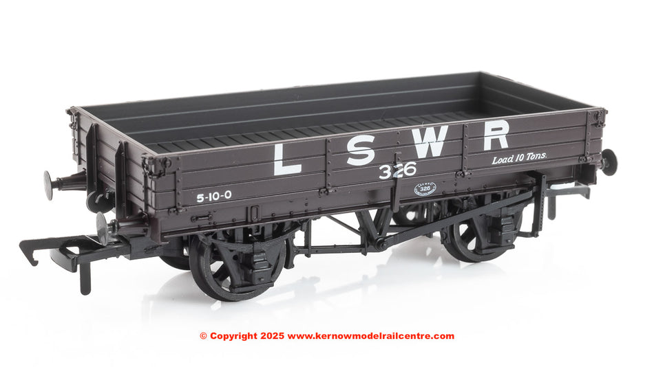 37-940 Bachmann 3 Plank Wagon number 326 - LSWR Brown