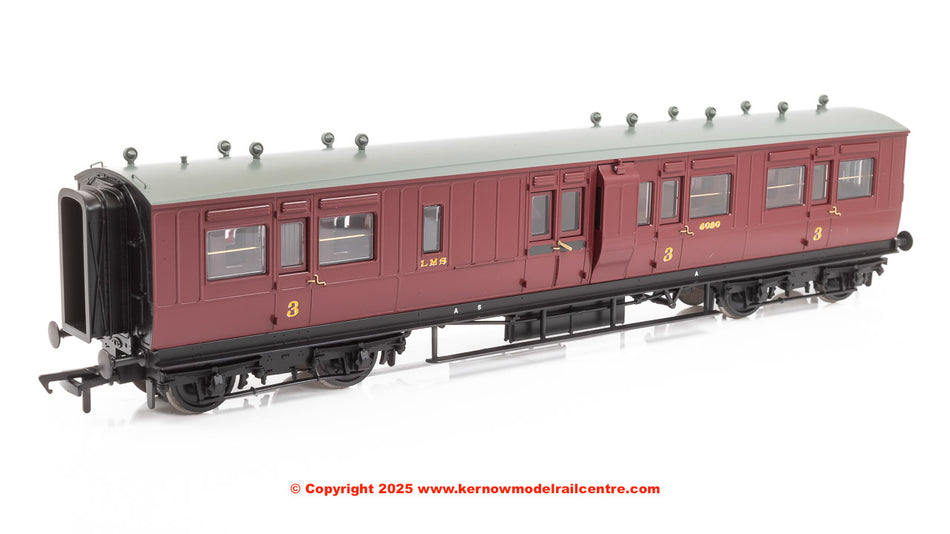39-883 Bachmann LNWR 50ft Arc Roof Brake Third Corridor LMS