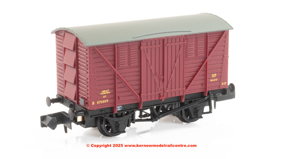 373-740A Graham Farish BR 10T Meat Van B870009 - BR Crimson