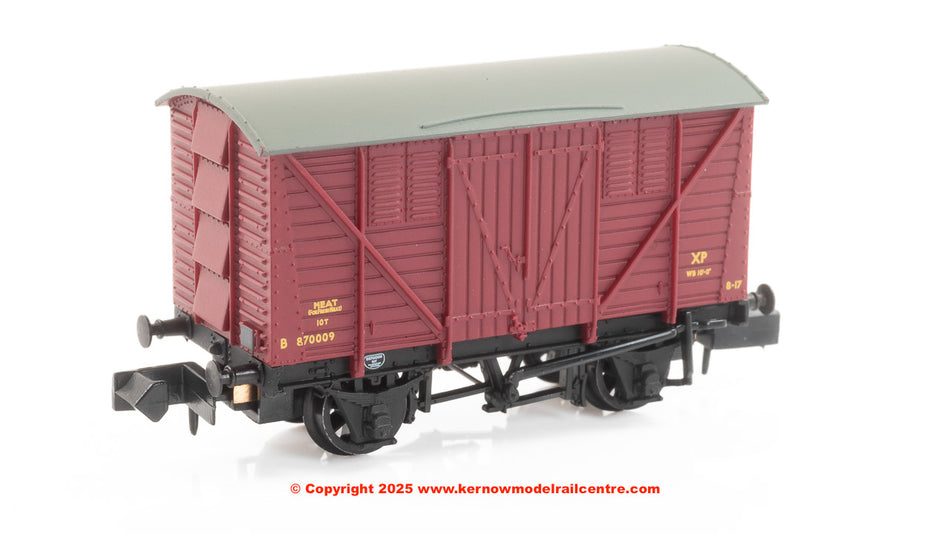 373-740A Graham Farish BR 10T Meat Van B870009 - BR Crimson