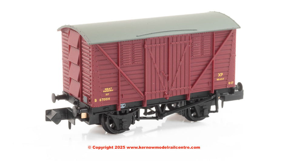 373-740B Graham Farish BR 10T Meat Van B870014 - BR Crimson