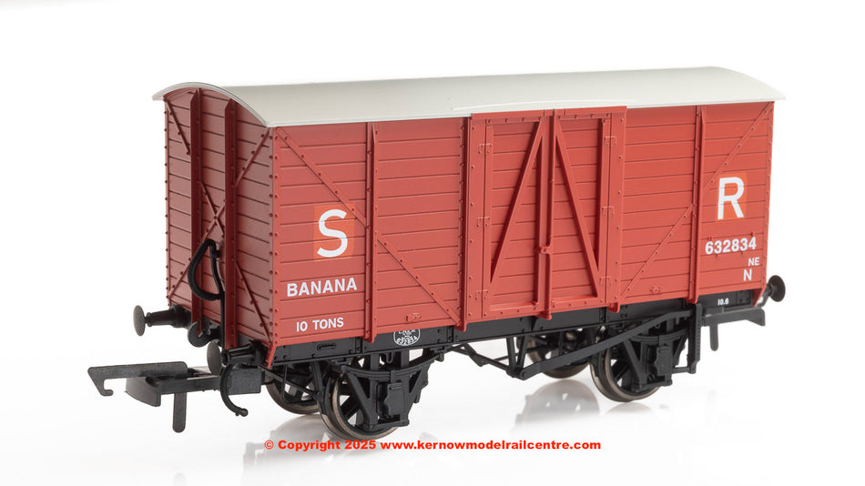 OR76BAN004C Oxford Rail GE Banana Van Patched SR 632834