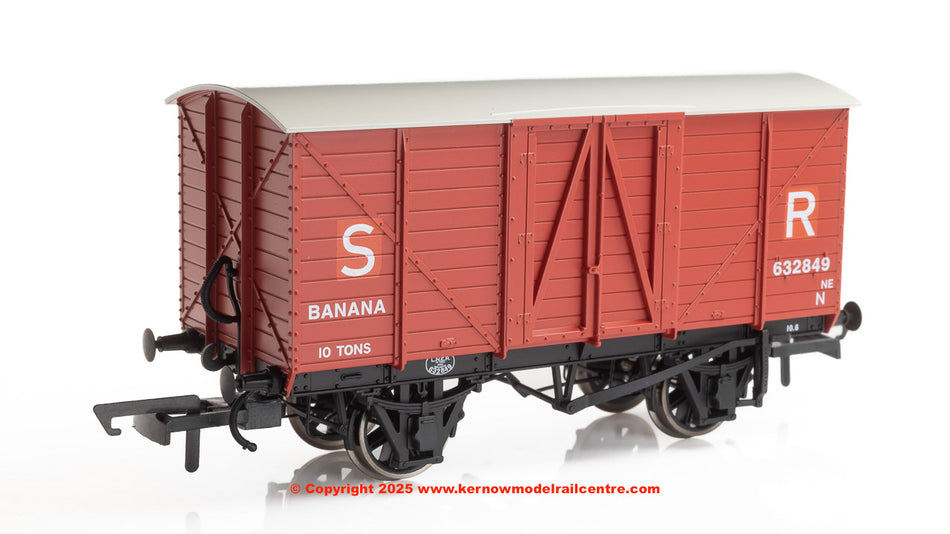 OR76BAN004 Oxford Rail GE Banana Van Patched SR 632849