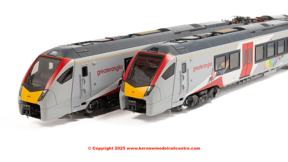 R30446 Hornby Greater Anglia Class 755-4 FLIRT 4 Car Pride Pack