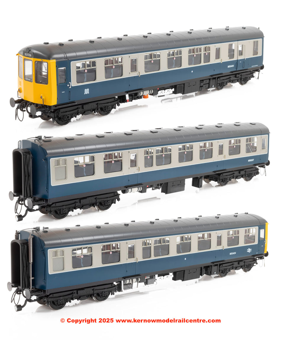 1457 Heljan Class 104 3 Car DMU Set number BX487 BR Blue Grey