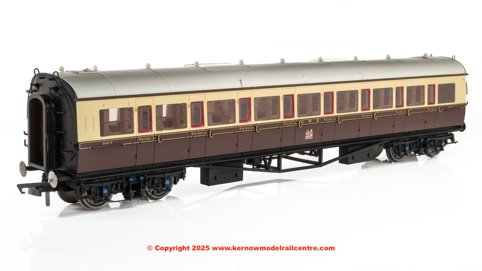 R40469 Hornby GWR Collett Bow Ended Coach Corridor 3rd 5017