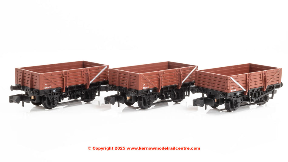 377-492 Graham Farish 5 Plank China Clay 3-Wagon Pack BR Bauxite