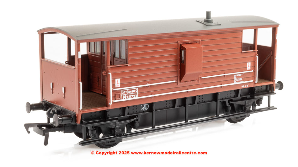 38-978 Bachmann LMS 20T Brake Van BR Bauxite (Late)