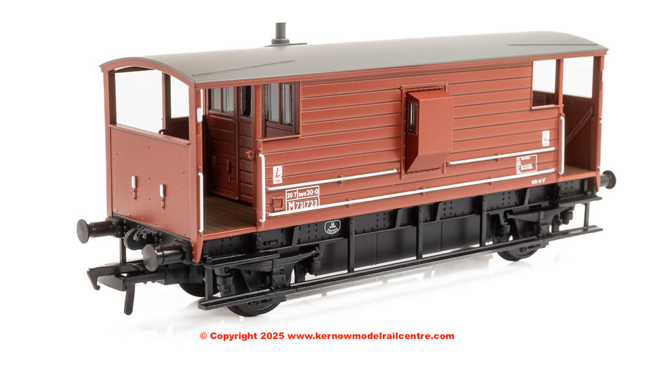 38-978 Bachmann LMS 20T Brake Van BR Bauxite (Late)