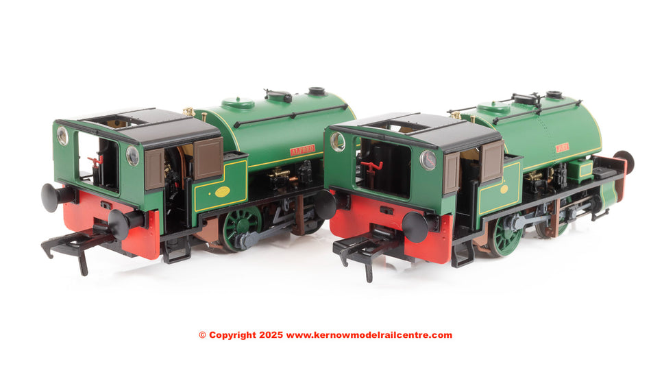968501 Rapido Port of Par Bagnall Twin Pack Lined Dark Green