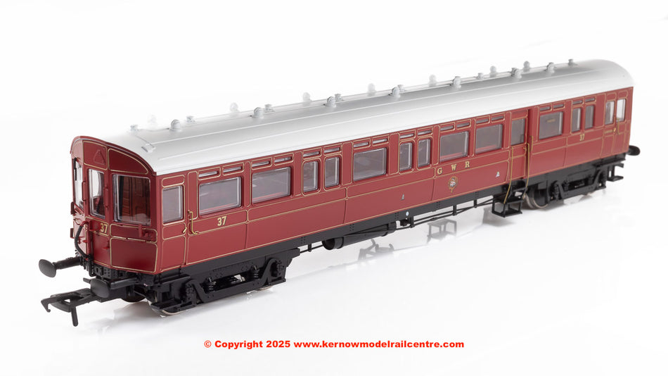 4P-004-001S Dapol GWR Autocoach 37 GWR Lined Crimson Lake
