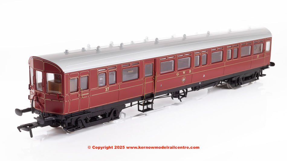 4P-004-001 Dapol GWR Autocoach 37 GWR Lined Crimson Lake