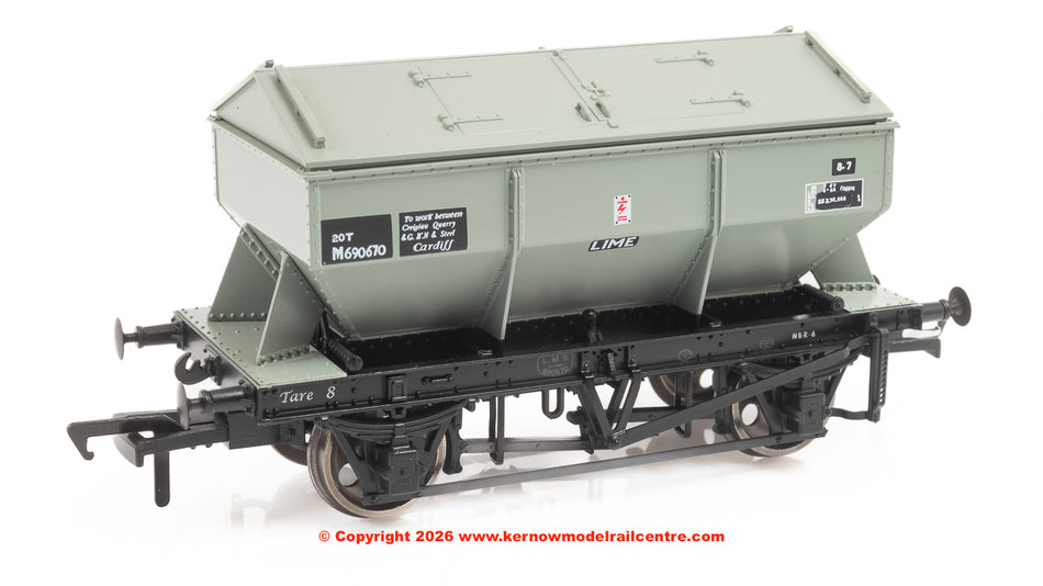 963011 Rapido LMS Iron Ore Hopper - BR (Lime) No.M690670