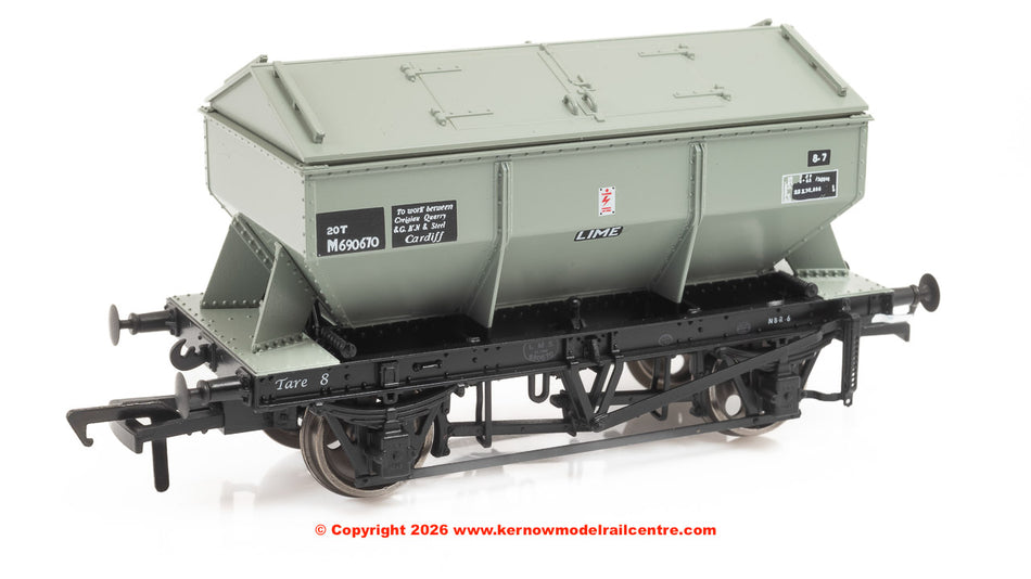 963011 Rapido LMS Iron Ore Hopper - BR (Lime) No.M690670
