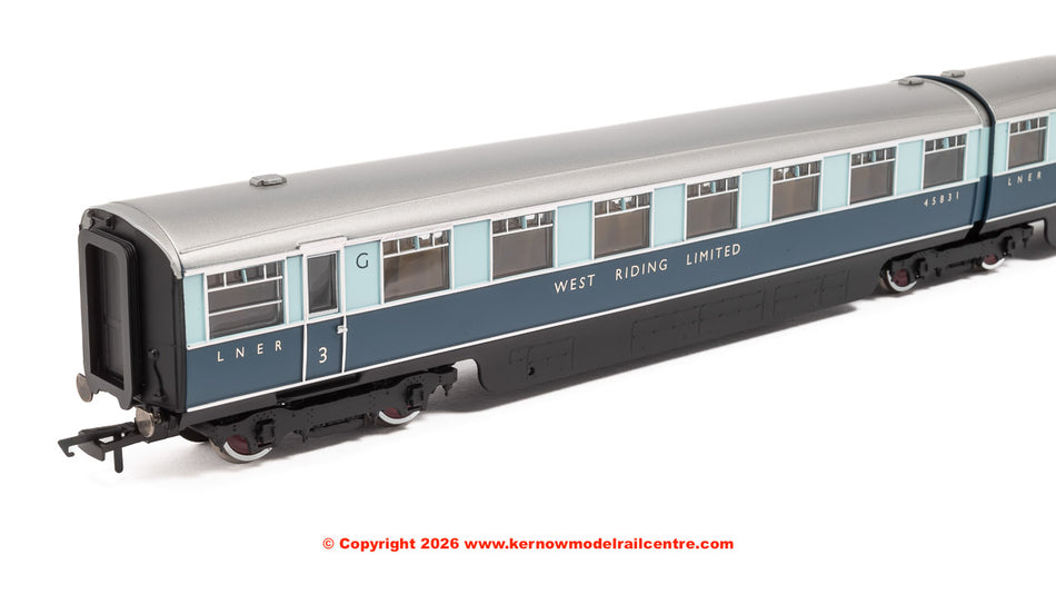 R40480 Hornby LNER West Riding Limited Open Third & Brake Third