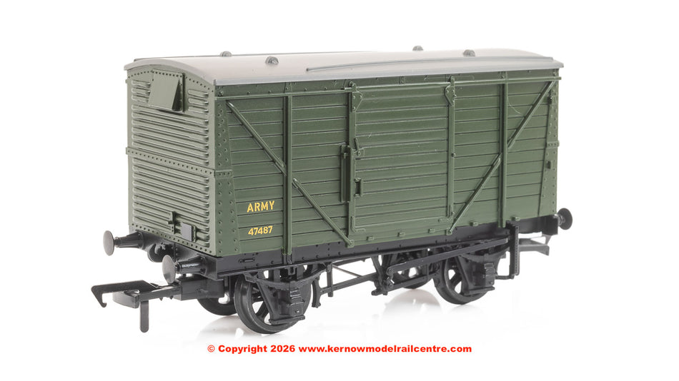 37-806A Bachmann LMS 12T Planked Ventilated Van ARMY Green