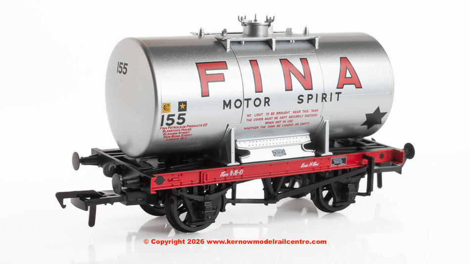 38-781 Bachmann 14T Anchor-Mounted Tank Wagon 'Fina' Silver