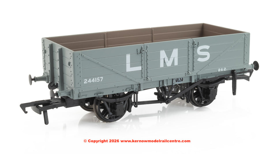 950006 Rapido LNWR D84 4-Plank Open - No.244157 LMS Grey