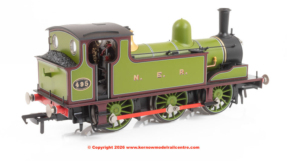 31-065 Bachmann NER E Tank 495 NER Lined Green & Maroon