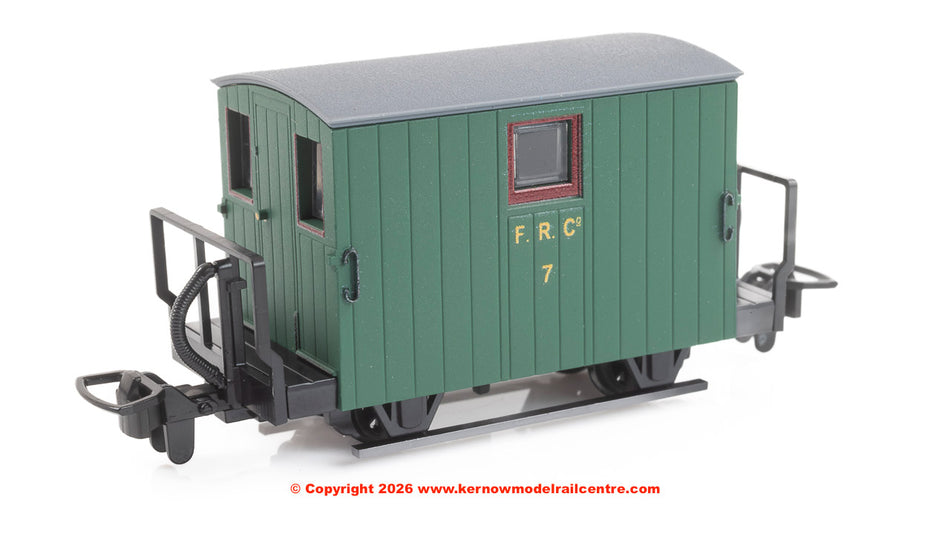 GR582A Peco FR Quarryman Brake Van Double Balcony Green