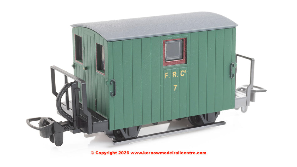 GR582A Peco FR Quarryman Brake Van Double Balcony Green
