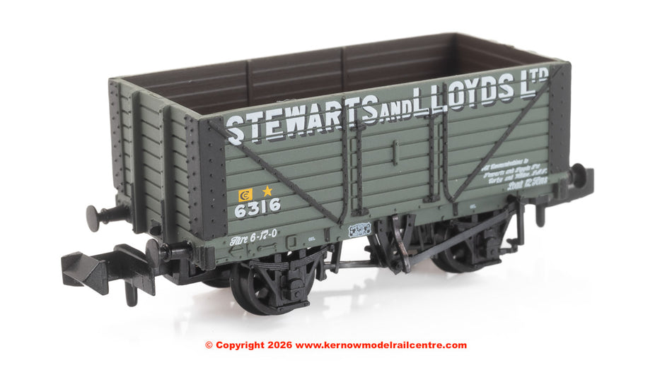 377-150C Graham Farish 8 Plank Wagon Fixed Ends 'Stewarts & Lloy