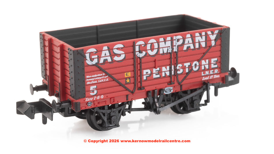 377-156 Graham Farish 8 Plank Wagon Fixed Ends 'Gas Company Peni