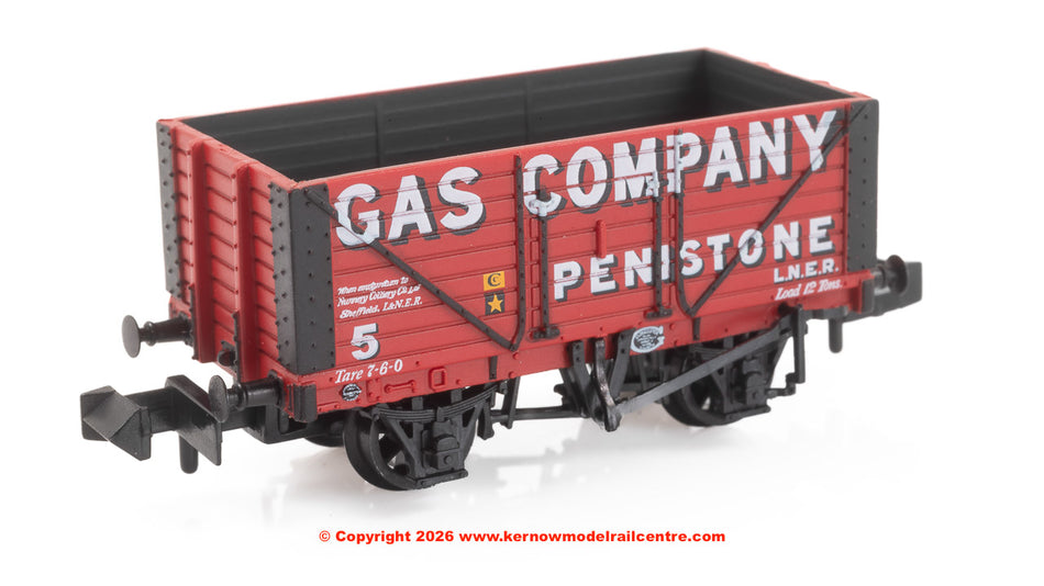 377-156 Graham Farish 8 Plank Wagon Fixed Ends 'Gas Company Peni