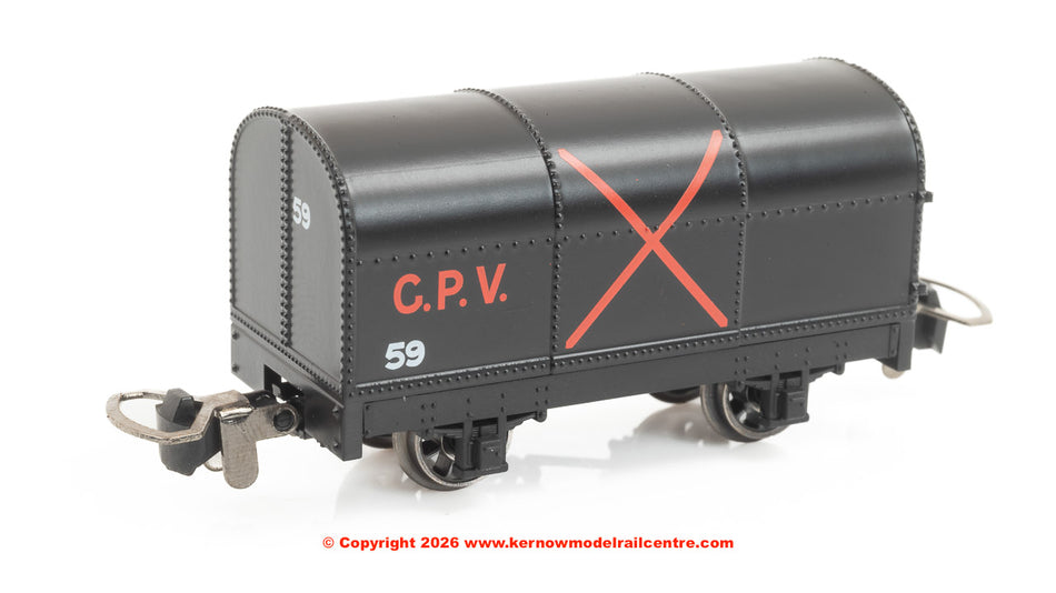 990202 Rapido Gunpowder Van - Black with Red Cross No.59