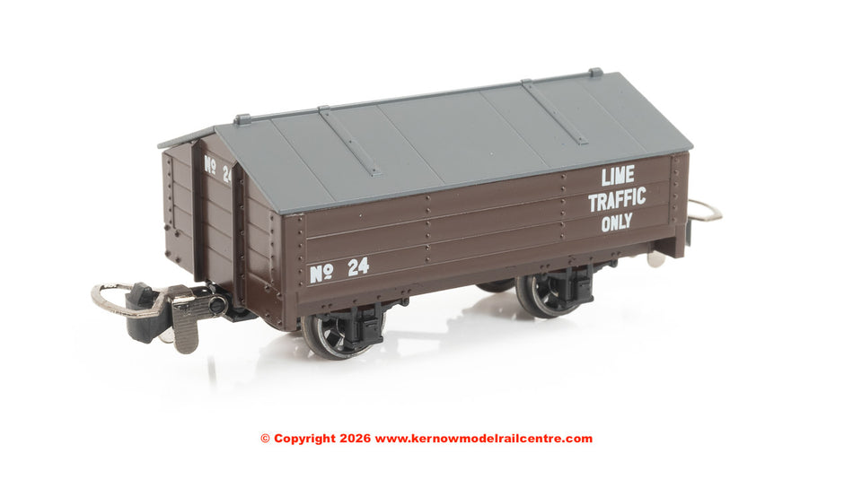 990402 Rapido Peaked Roof Van - Brown 'Lime' No.24