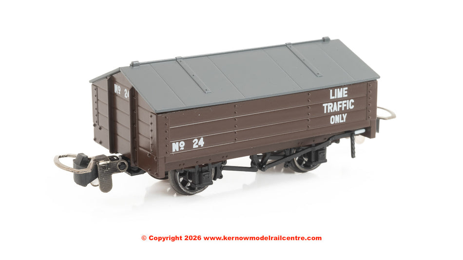 990402 Rapido Peaked Roof Van - Brown 'Lime' No.24
