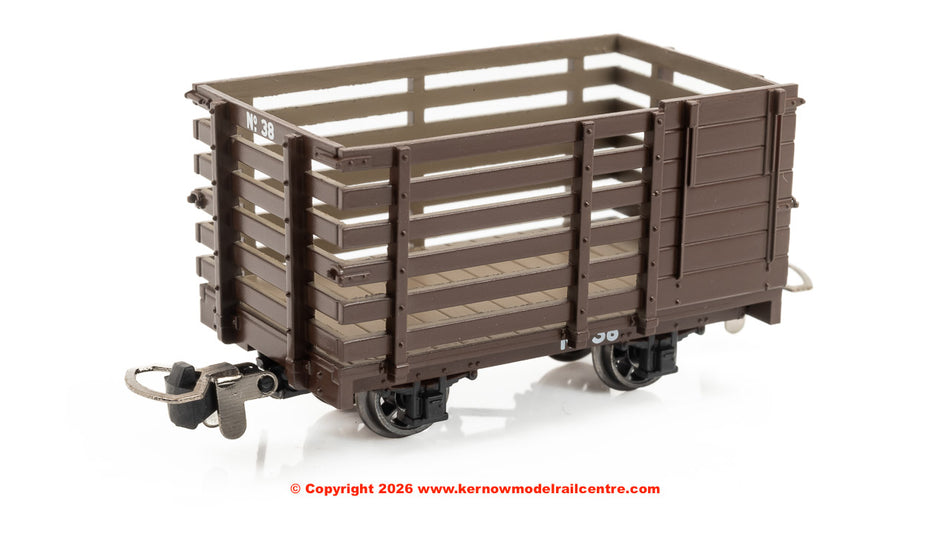 990604 Rapido Livestock Wagon - Plain Brown No.38