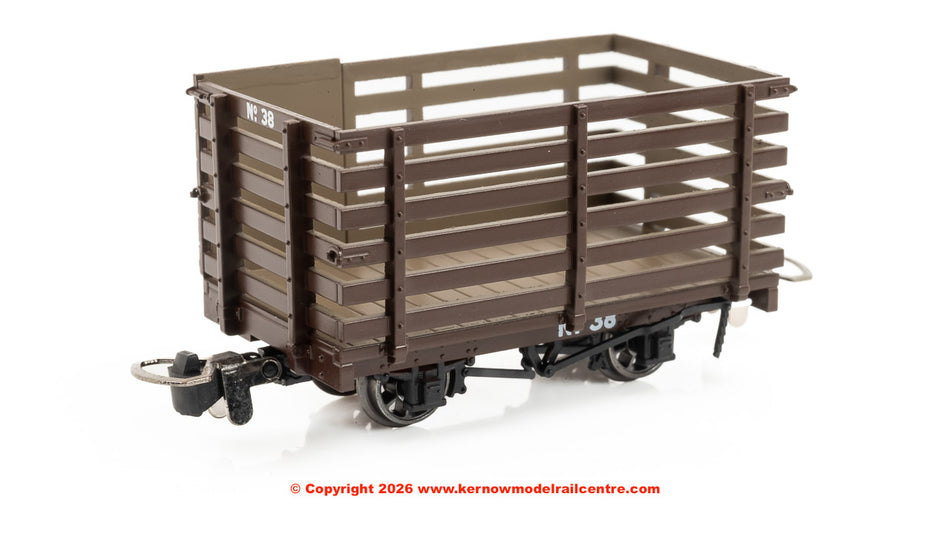 990604 Rapido Livestock Wagon - Plain Brown No.38