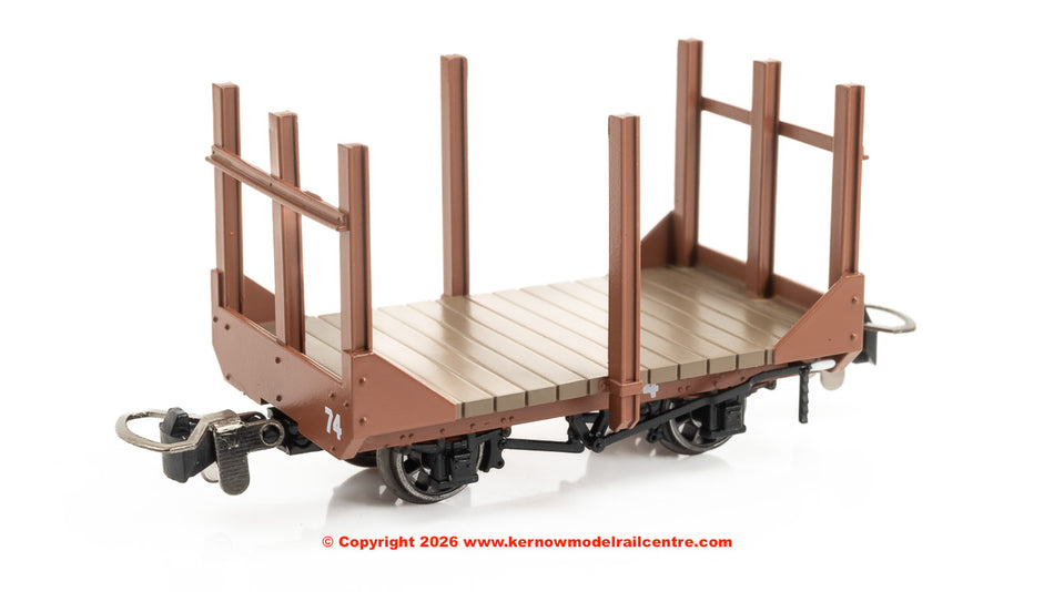 990706 Rapido Stake Wagon - Plain Rusty Brown No.74