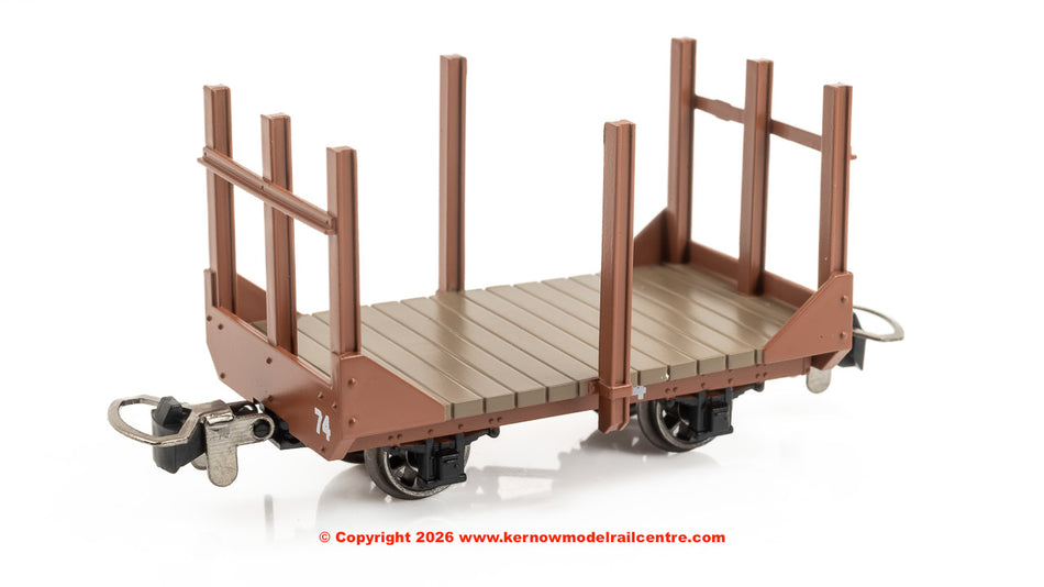 990706 Rapido Stake Wagon - Plain Rusty Brown No.74